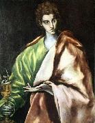 GRECO, El Apostle St John the Evangelist oil on canvas